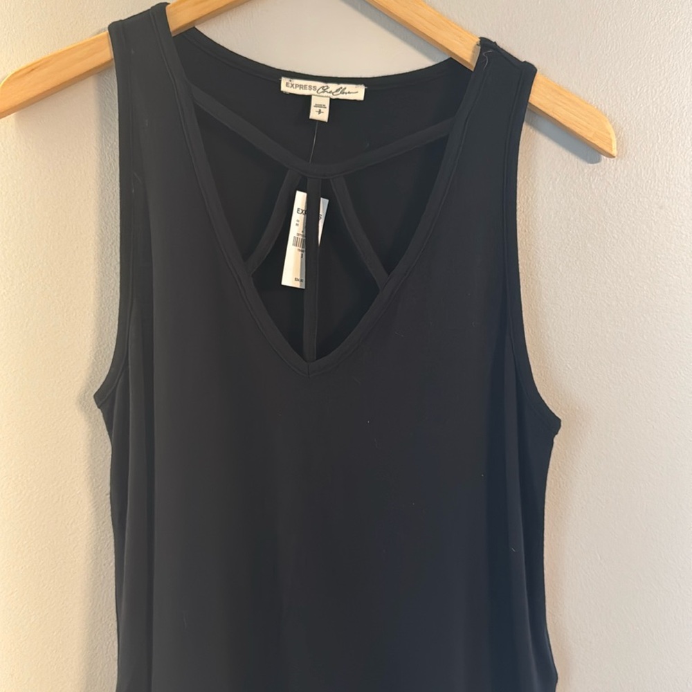 Express One Eleven Black Sleeveless Top
